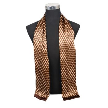 Foulard Homme Soie Losanges Futuristes Café