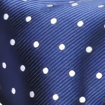 Cravate Ascot Bleu Marine Pois Blanc - Détails