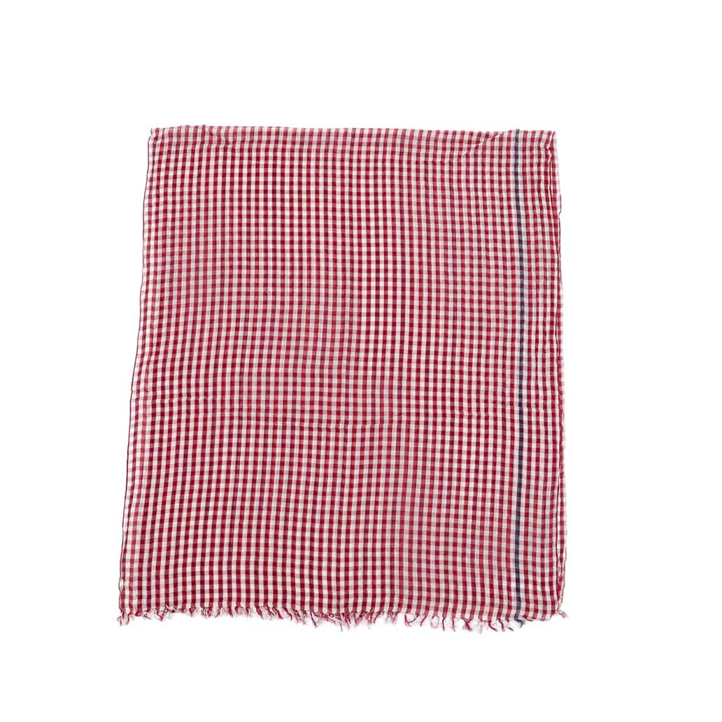 Foulard Chèche Rouge Vichy - Détails