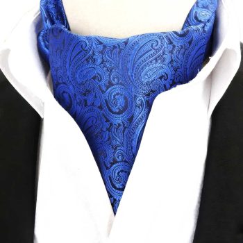 Foulard Homme Bleu Ascot Paisley