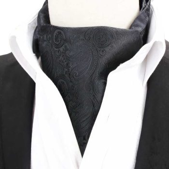 Foulard Homme Noir Ascot Paisley