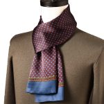 Foulard Homme Soie Bordeaux Boutonnerie