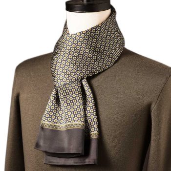 Foulard Homme Soie Marron Boutonnerie