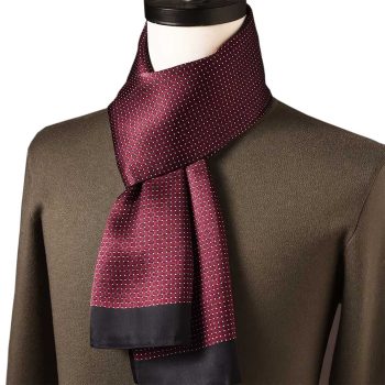 Foulard Homme Soie Mosaïque Bordeaux