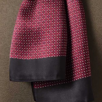 Foulard Homme Soie Mosaïque Bordeaux - Détails