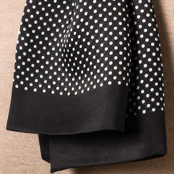 Foulard Homme Soie Noir Pois Riviera - Détails